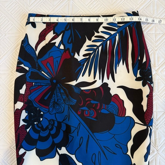 Ted Baker Darle Pencil Skirt Woodblock Leaf Floral Size 2 - Picture 4 of 10